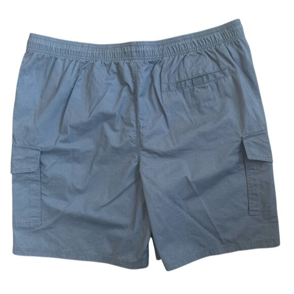 Amazon Essentials Men's Elastic Waist Cargo Shorts 100% Cotton Navy- XXL - Picture 2 of 9